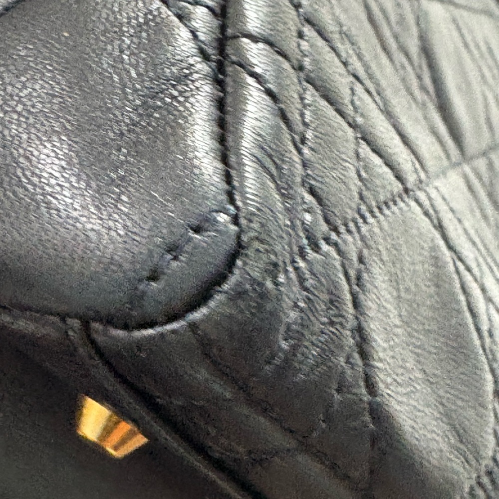 Lady Dior Medium Black Quilted Satchel with Gold Accents - Picture 12 of 16